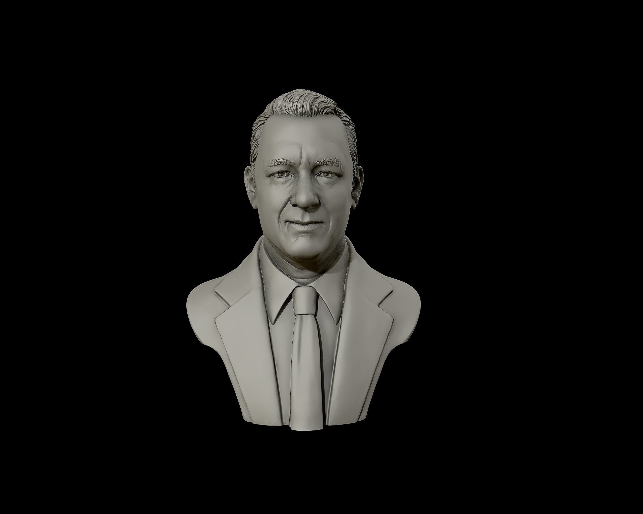 Tom Hanks bust sculpture 3D print model_20