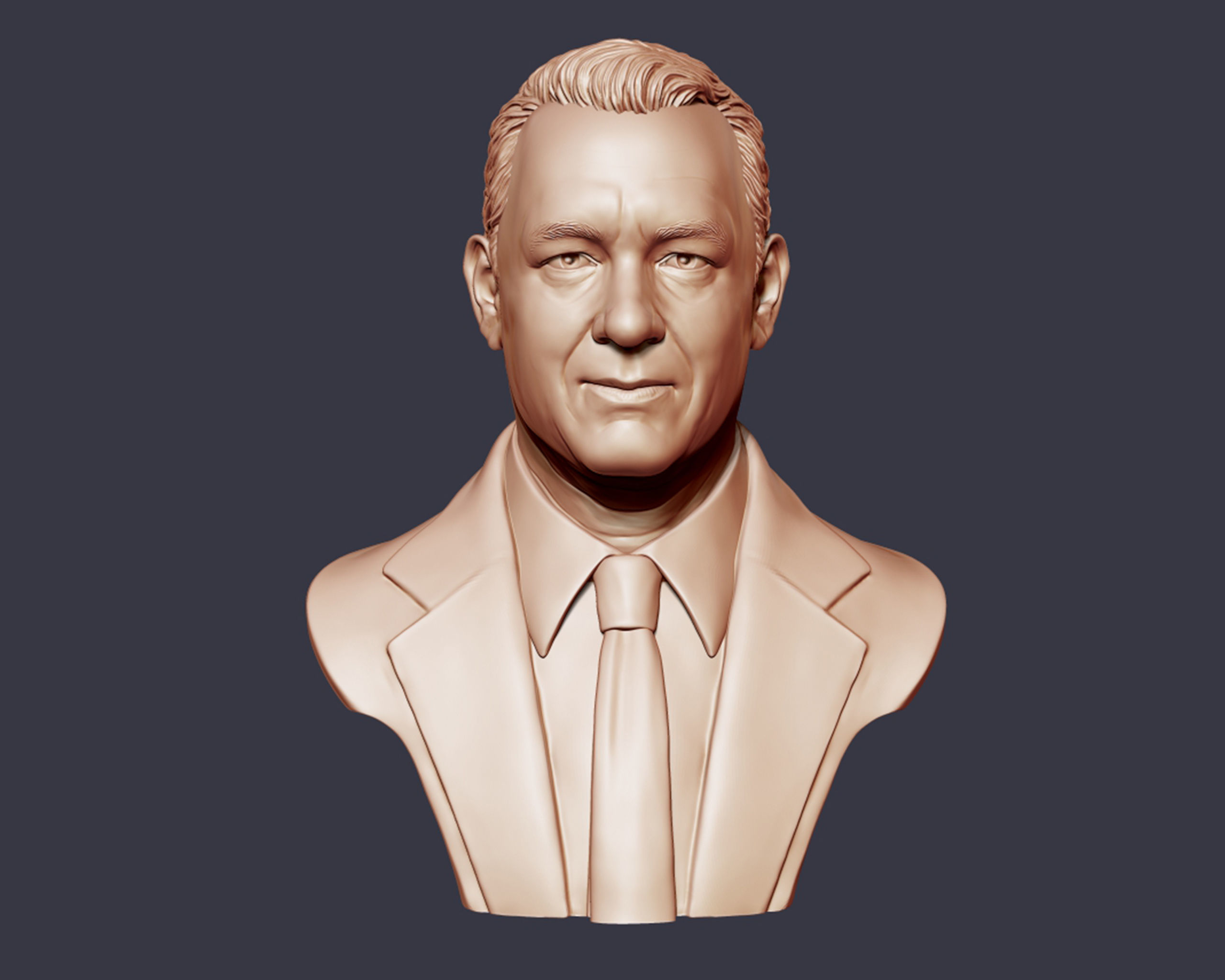 Tom Hanks bust sculpture 3D print model_9