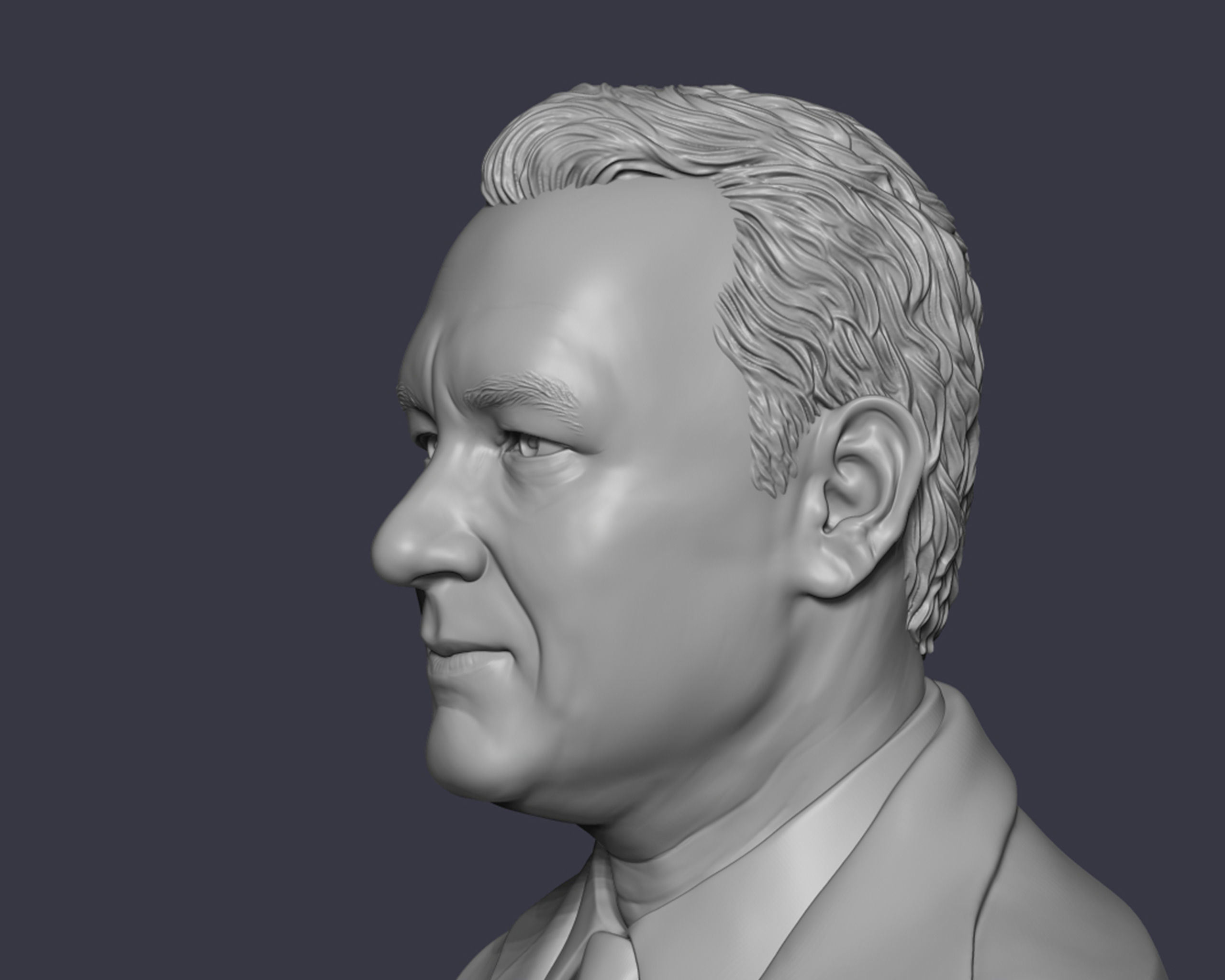 Tom Hanks bust sculpture 3D print model_5