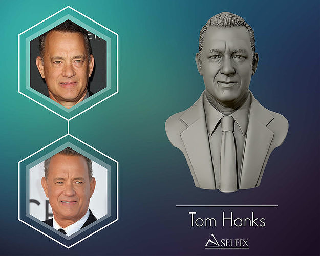 Tom Hanks bust sculpture 3D print model