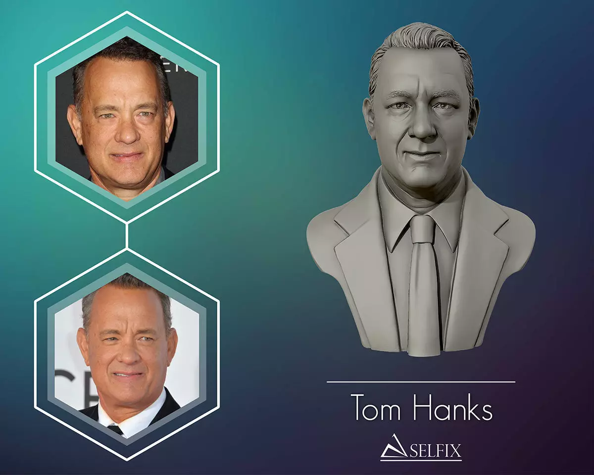 Tom Hanks bust sculpture 3D print model_0