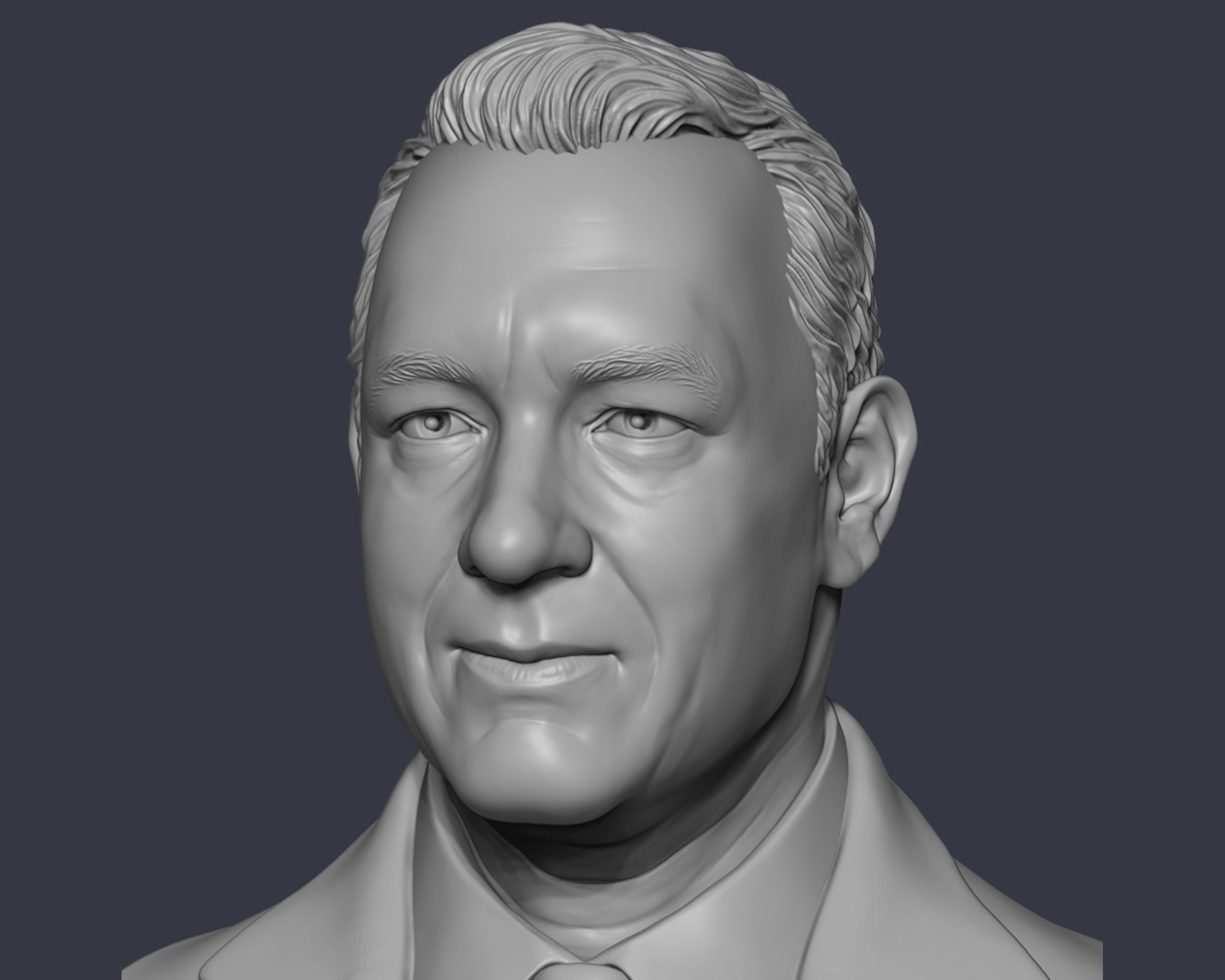 Tom Hanks bust sculpture 3D print model_3