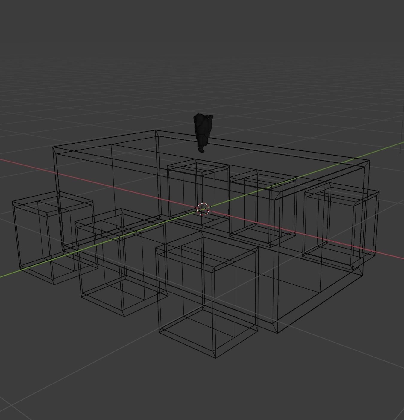 Table Set dining with four stools Free low-poly 3D model_3