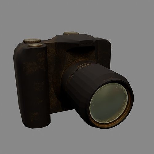 Photo camera  Free low-poly 3D model