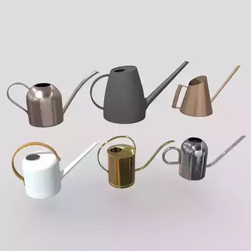 Watering Can Pack Low-poly 3D model