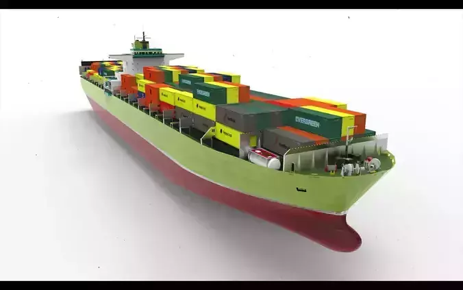 Super Container Ship green 