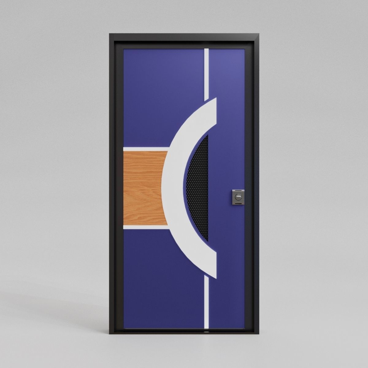 Modern Entrance Door 3D model_6