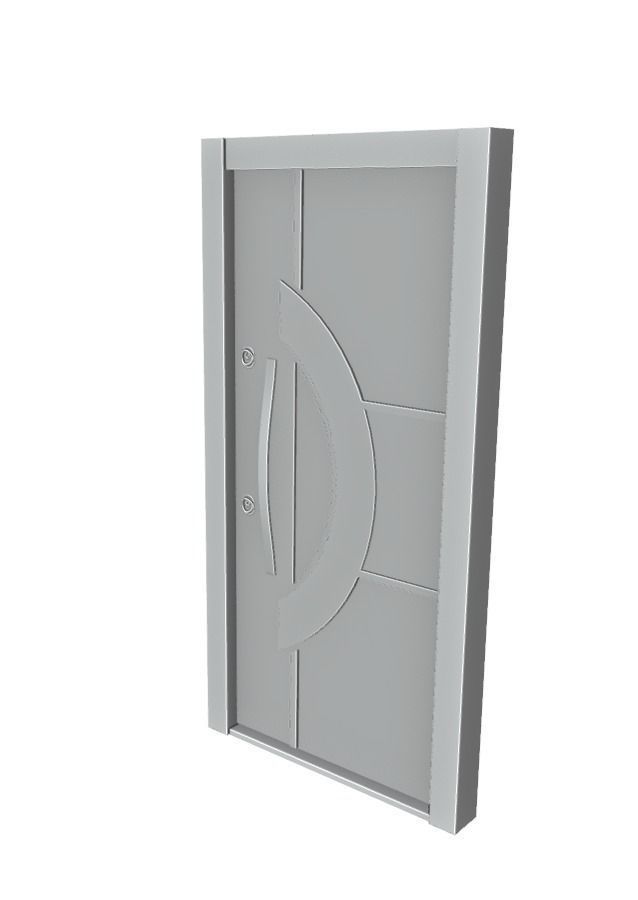Modern Entrance Door 3D model_12