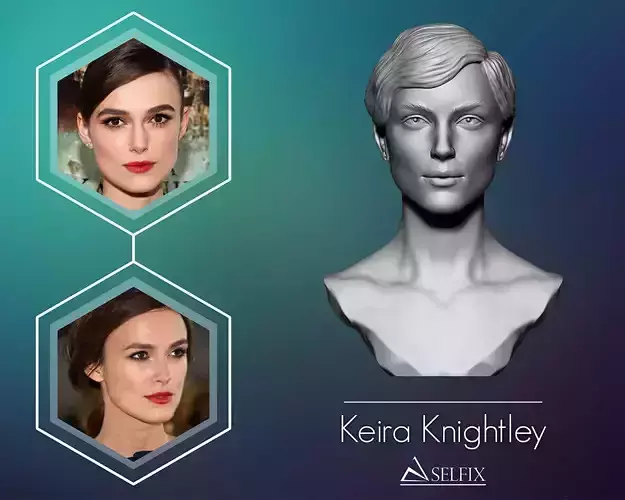 Keira Knightley bust sculpture 3D print model