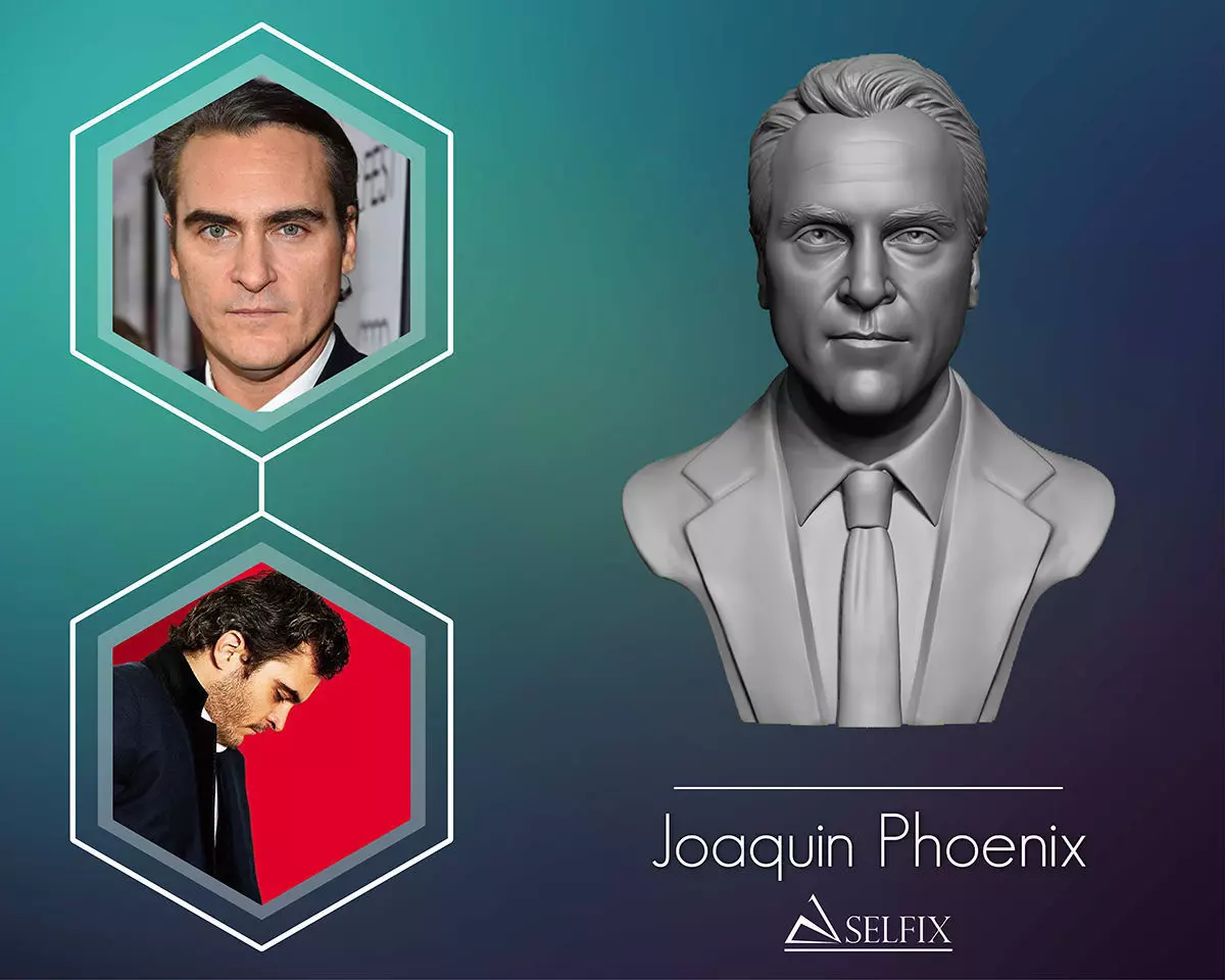 Joaquin Phoenix bust sculpture 3D print model