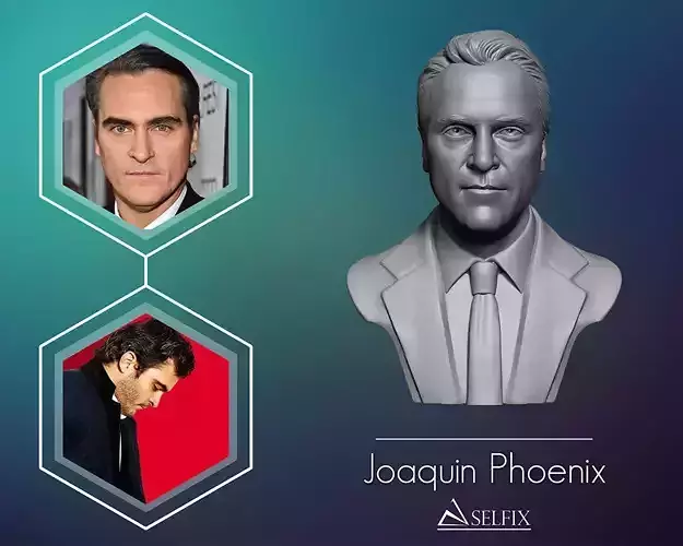 Joaquin Phoenix bust sculpture