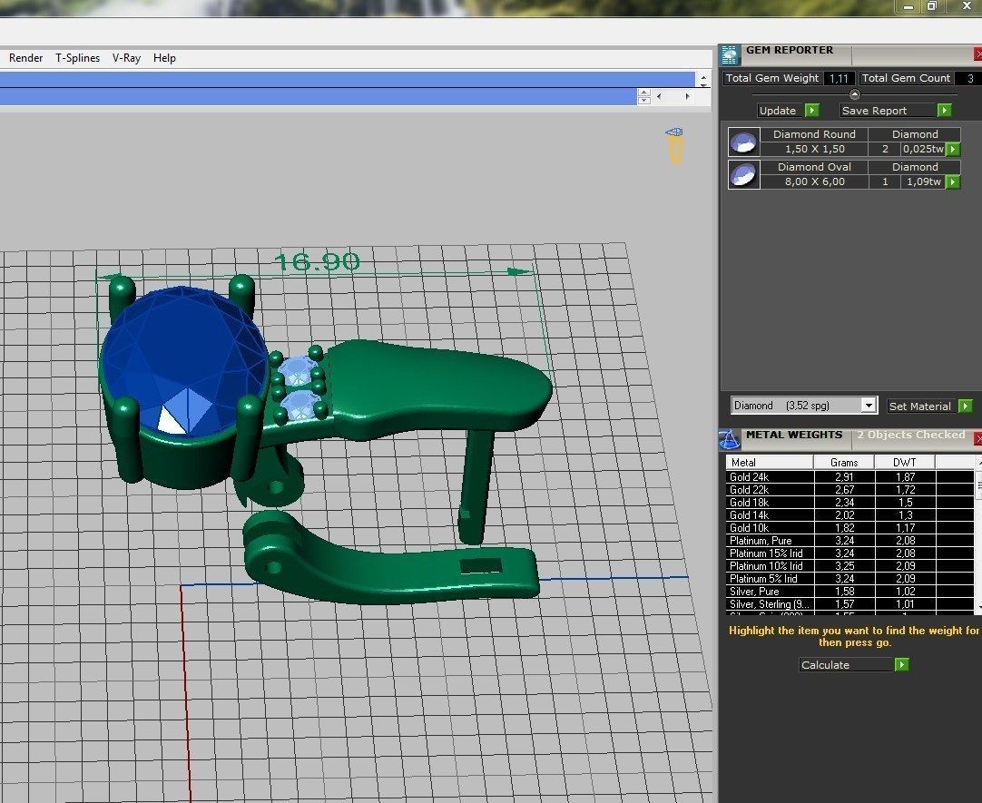 Set ring and earring ready for 3d print 3D print model_2