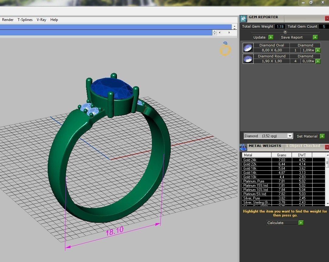 Set ring and earring ready for 3d print 3D print model_1