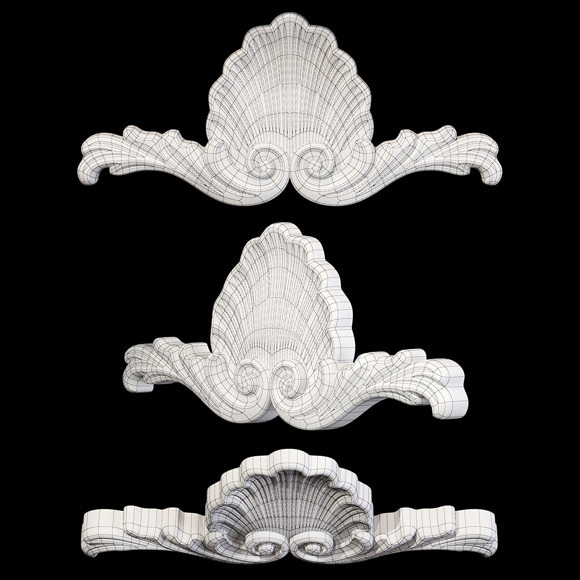 Classic carved 081 3D model_5