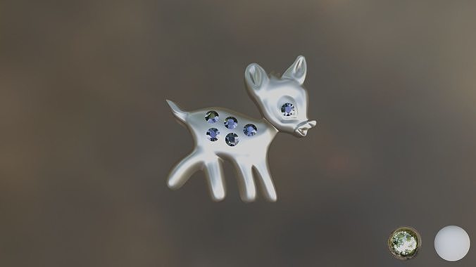 Deer earring 3D print model