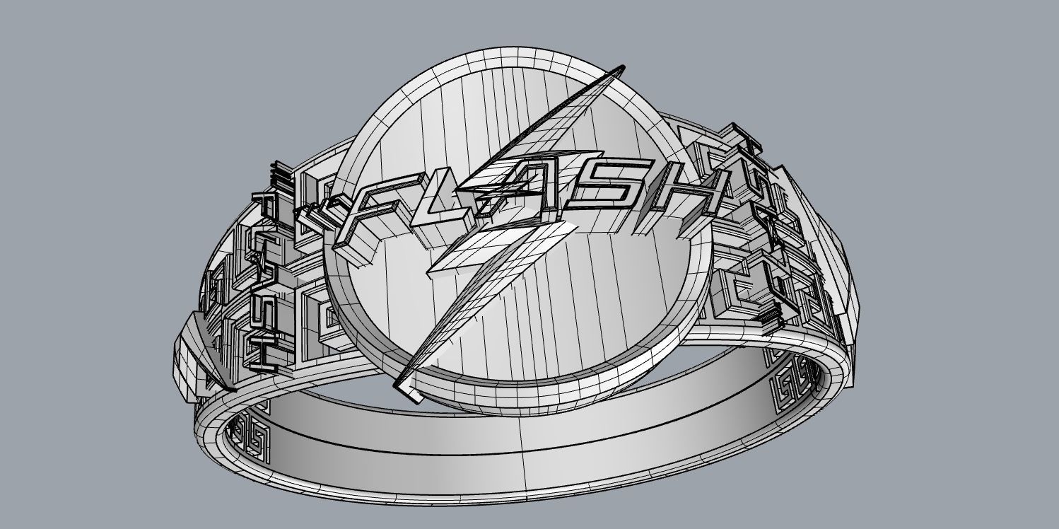 The flash silver ring 3D print model_13