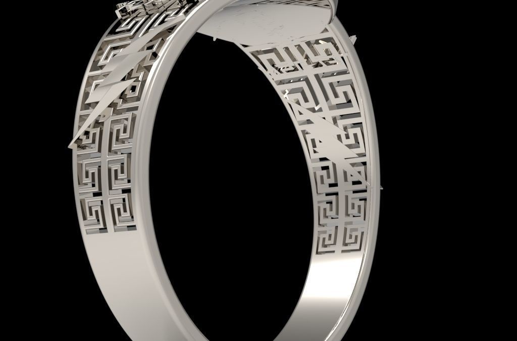 The flash silver ring 3D print model_33