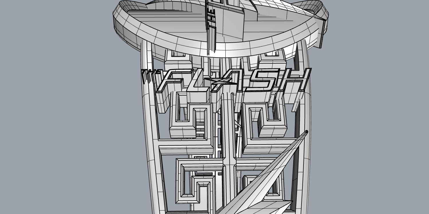 The flash silver ring 3D print model_23