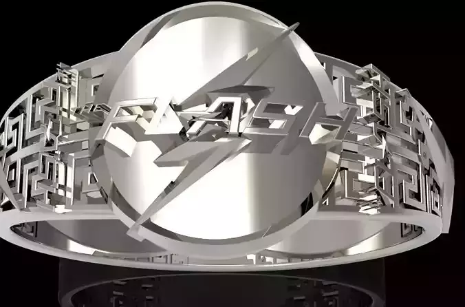 The flash silver ring 3D print model