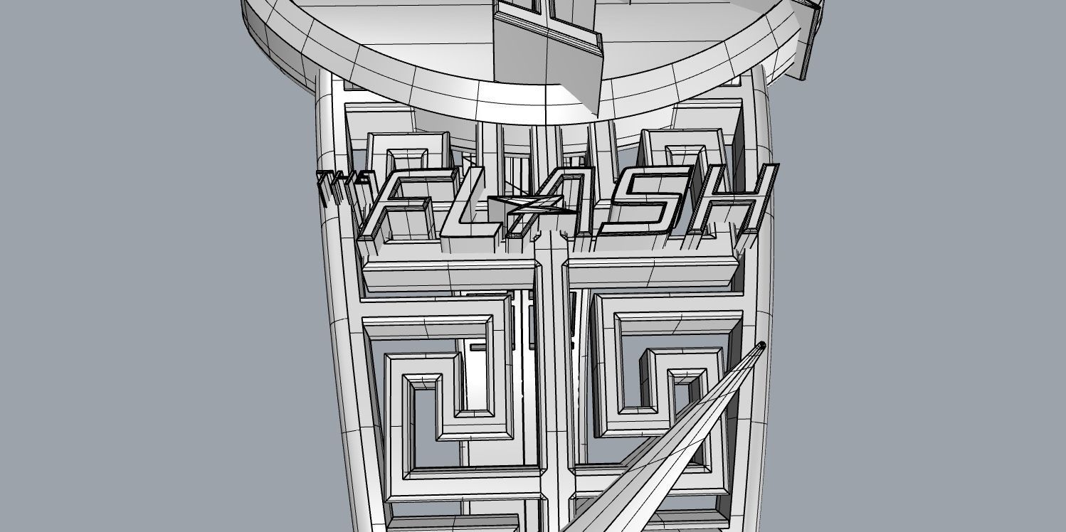 The flash silver ring 3D print model_7