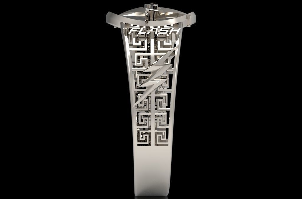 The flash silver ring 3D print model_27