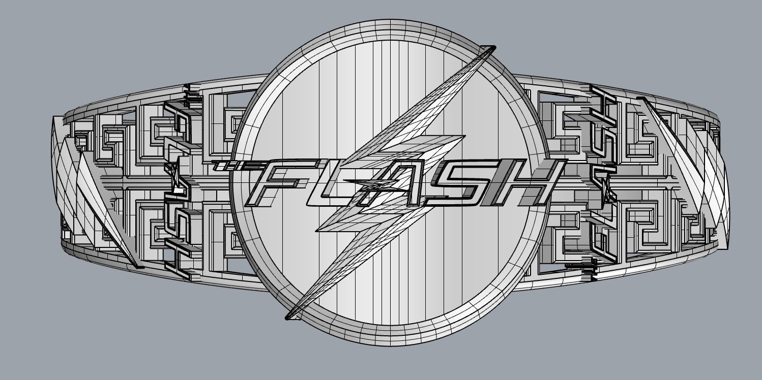 The flash silver ring 3D print model_18