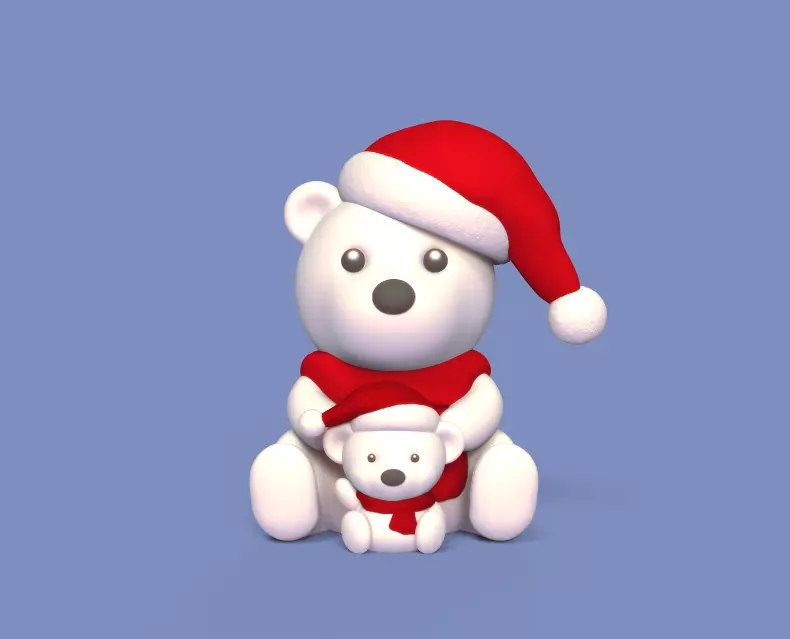 Xmas Bear 3D print model_0
