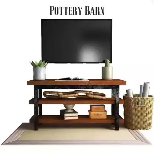 Pottery Barn Griffin Reclaimed Wood Media Console