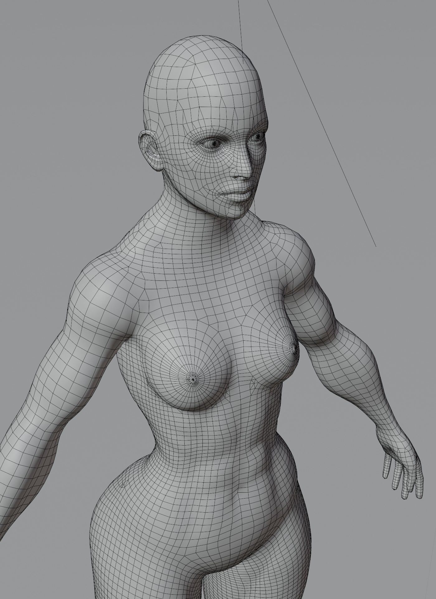 Human Body Base Mesh 10 3D Models Pack 20k Polygons 3D Model Collection_44