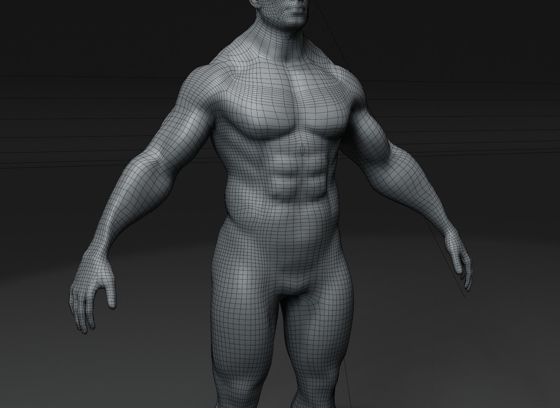 Human Body Base Mesh 10 3D Models Pack 20k Polygons 3D Model Collection_31