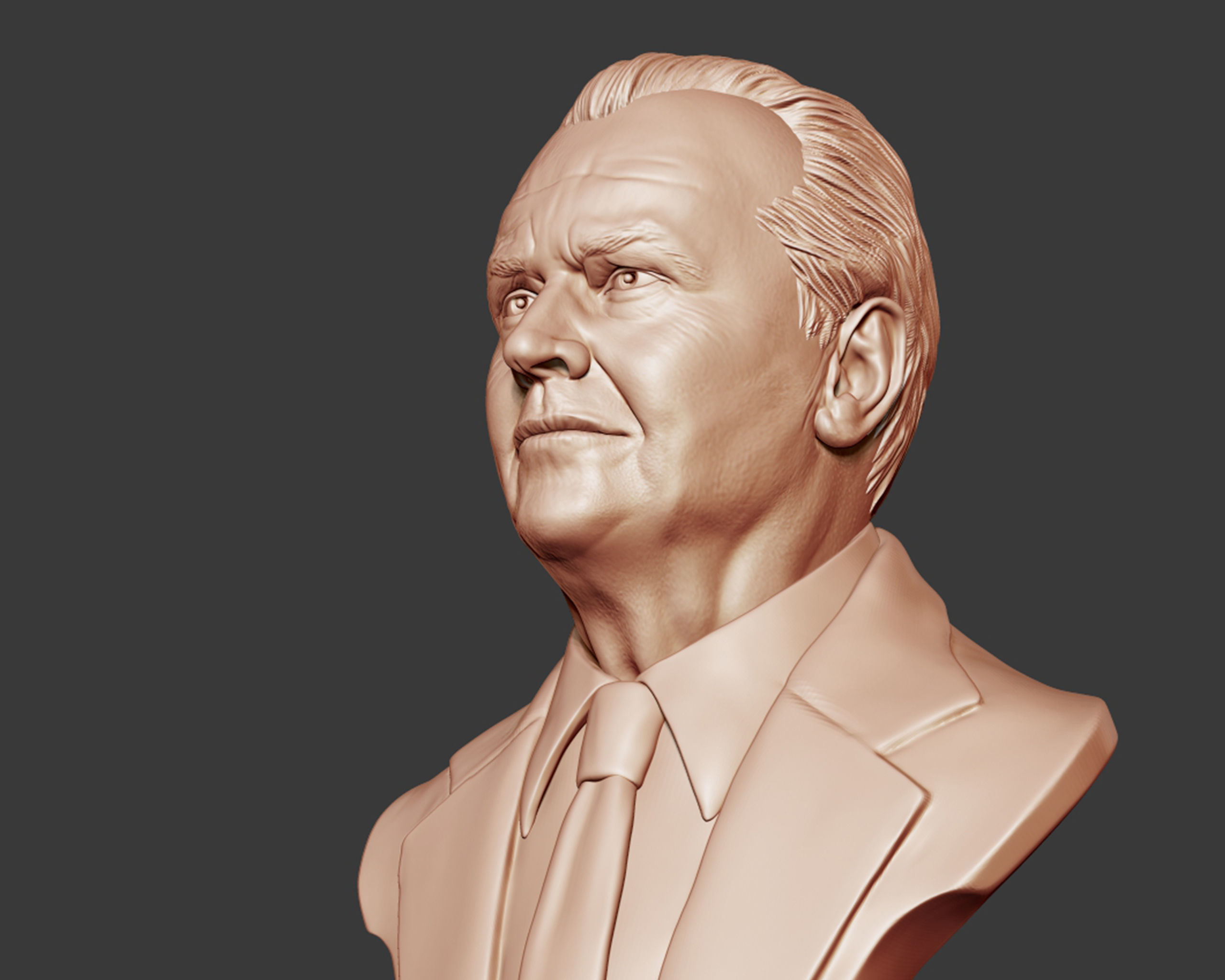 Jack Nicholson bust sculpture 3D print model_8