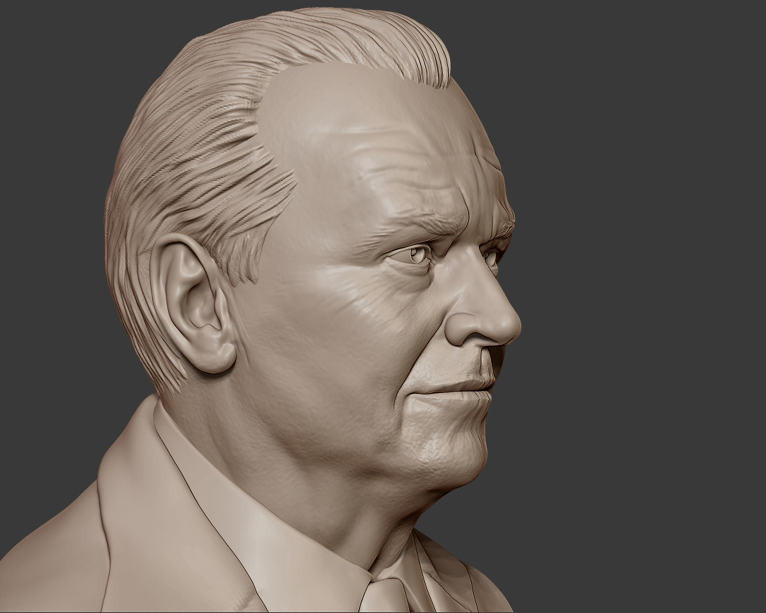 Jack Nicholson bust sculpture 3D print model_17