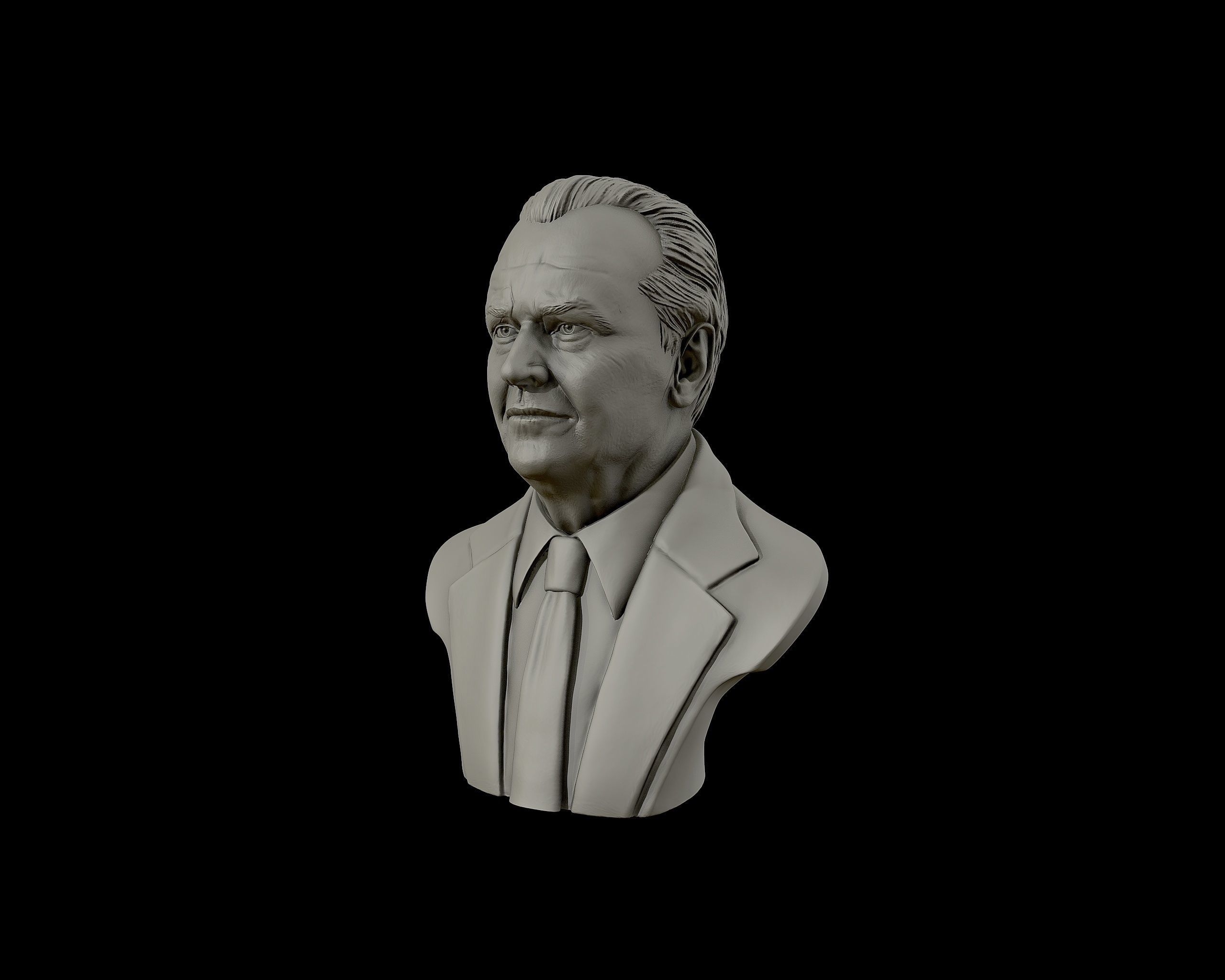 Jack Nicholson bust sculpture 3D print model_21