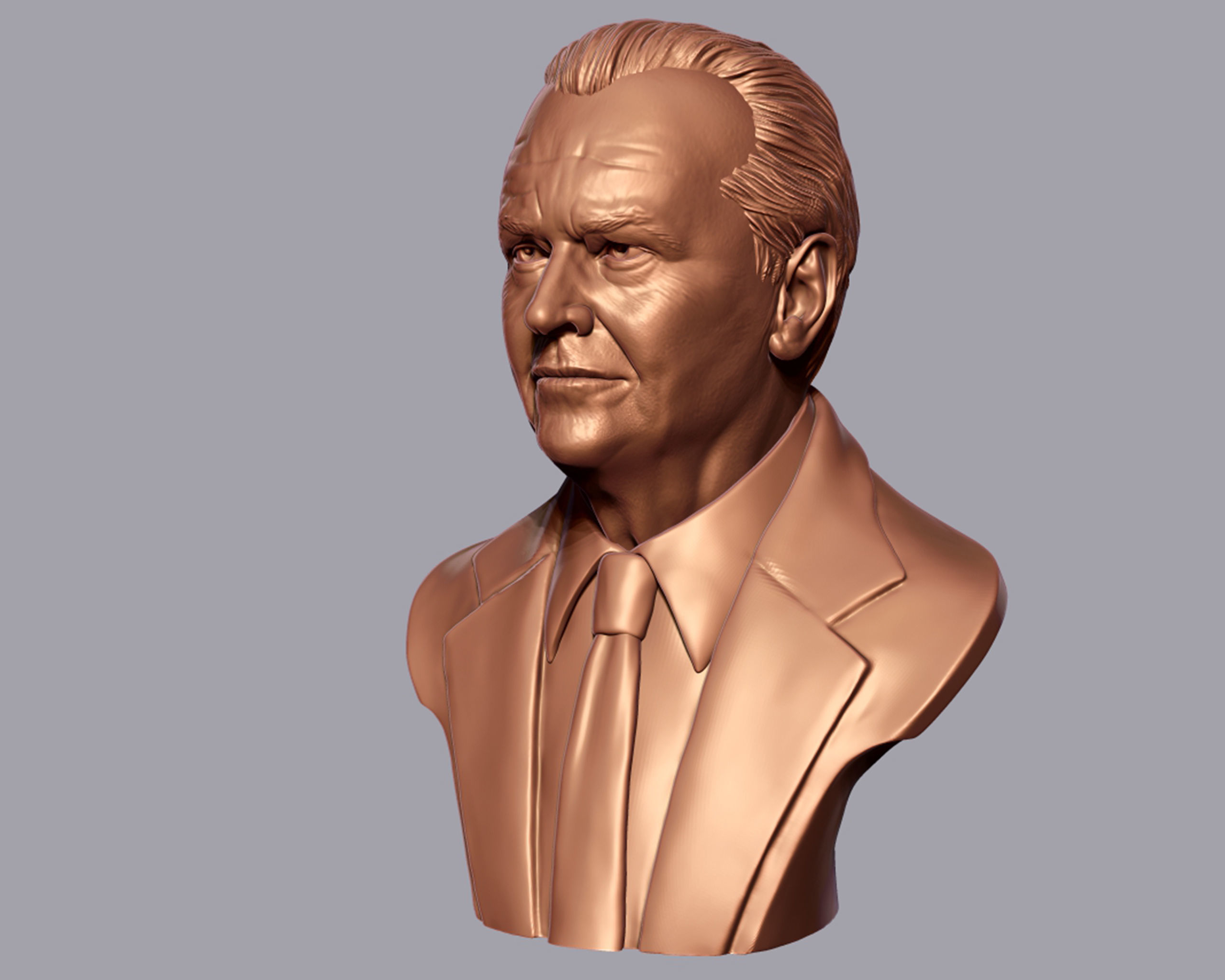 Jack Nicholson bust sculpture 3D print model_10