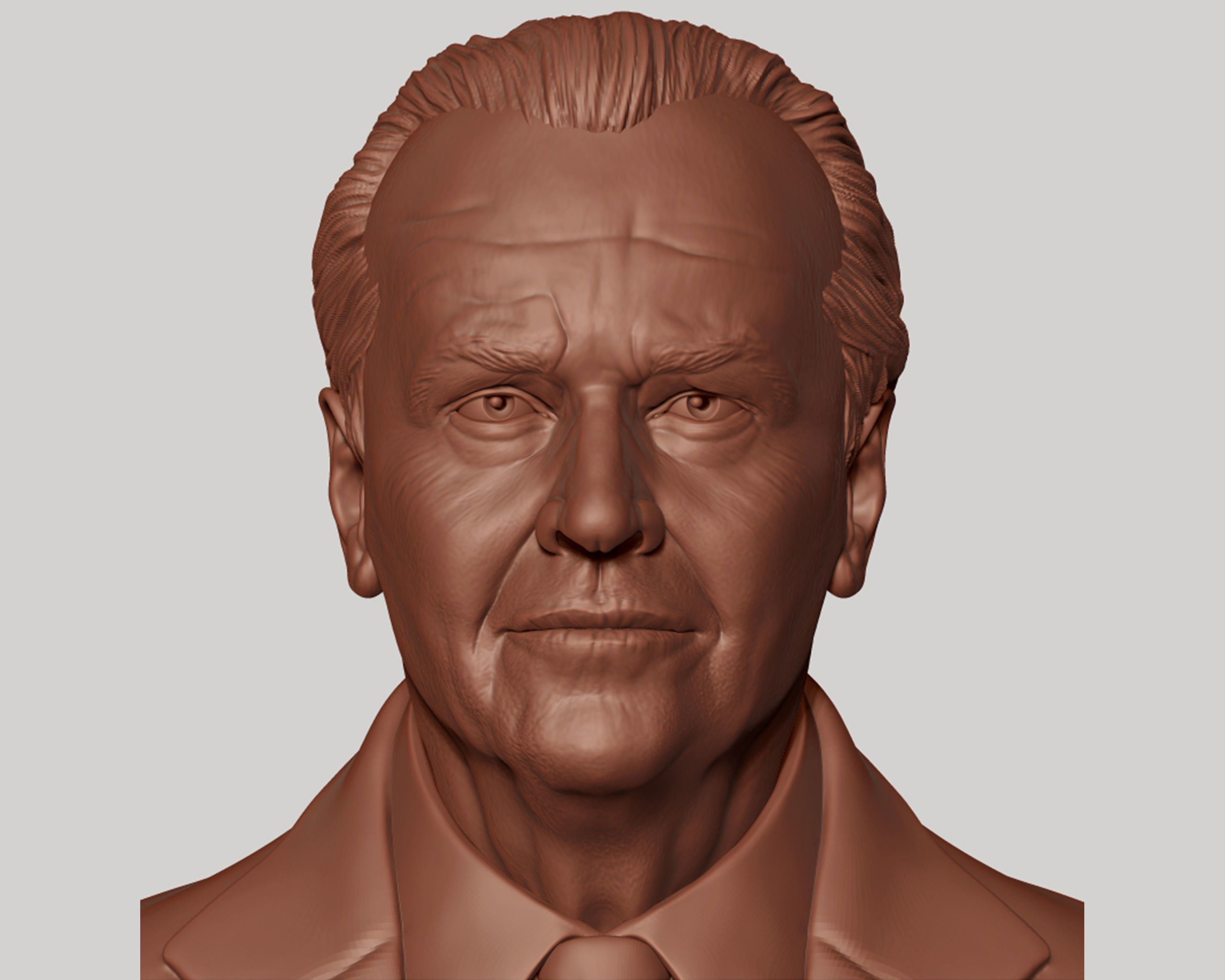 Jack Nicholson bust sculpture 3D print model_5