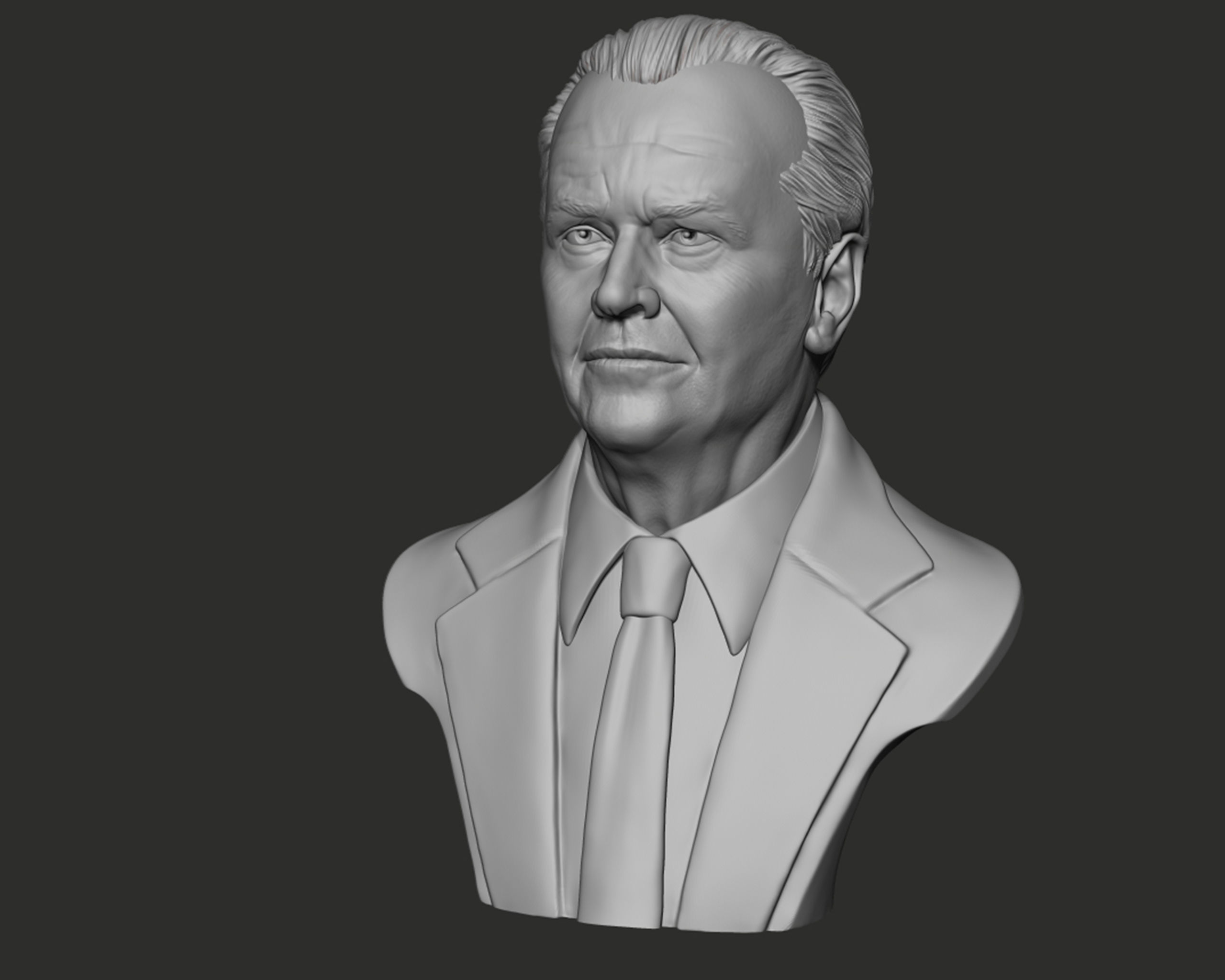 Jack Nicholson bust sculpture 3D print model_12