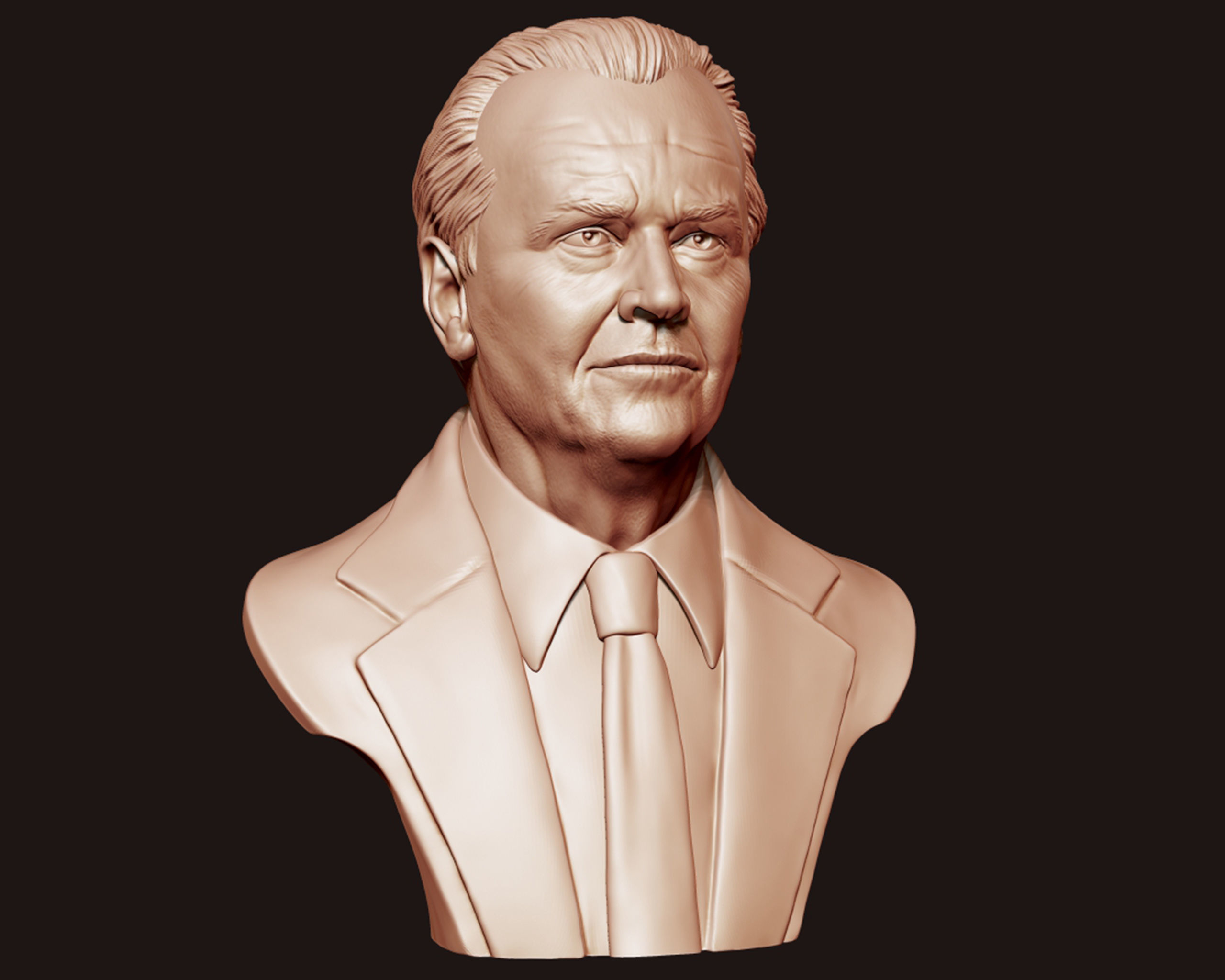 Jack Nicholson bust sculpture 3D print model_2