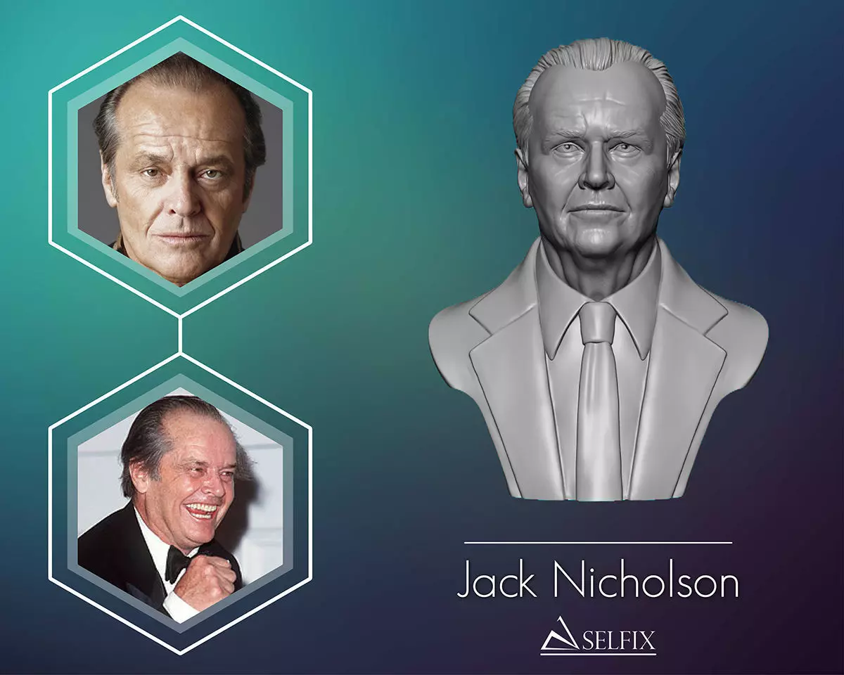Jack Nicholson bust sculpture 3D print model_0