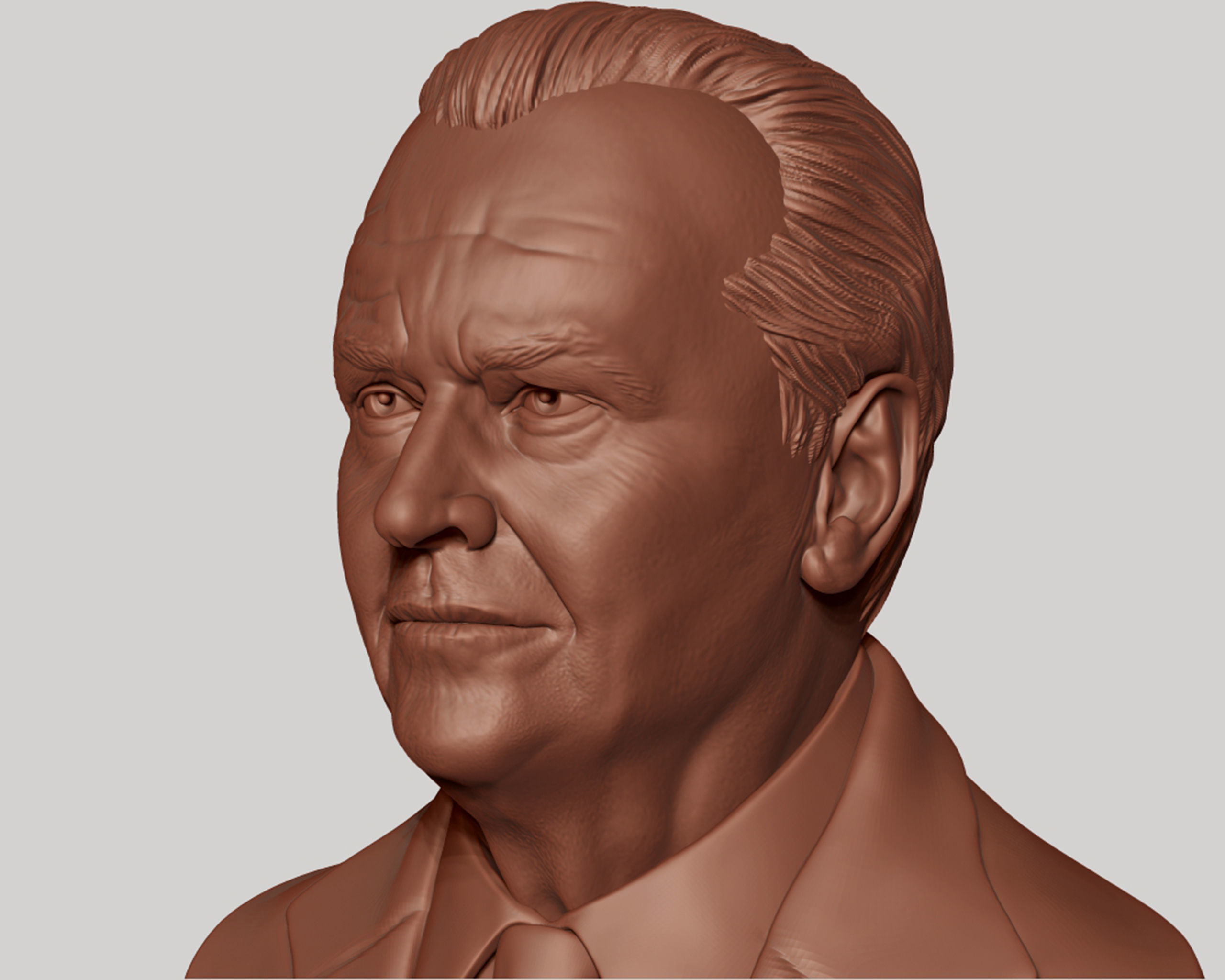 Jack Nicholson bust sculpture 3D print model_6