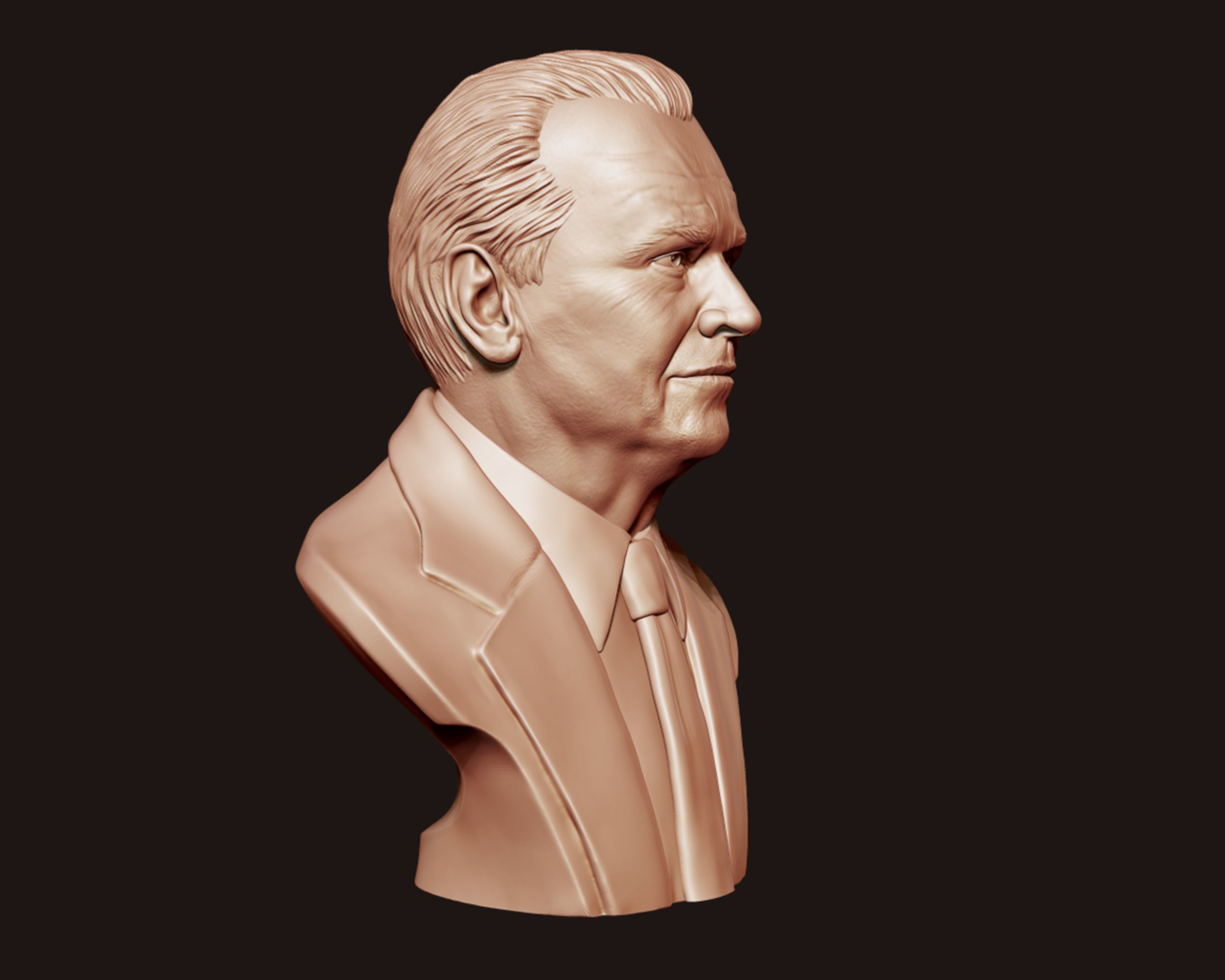 Jack Nicholson bust sculpture 3D print model_3