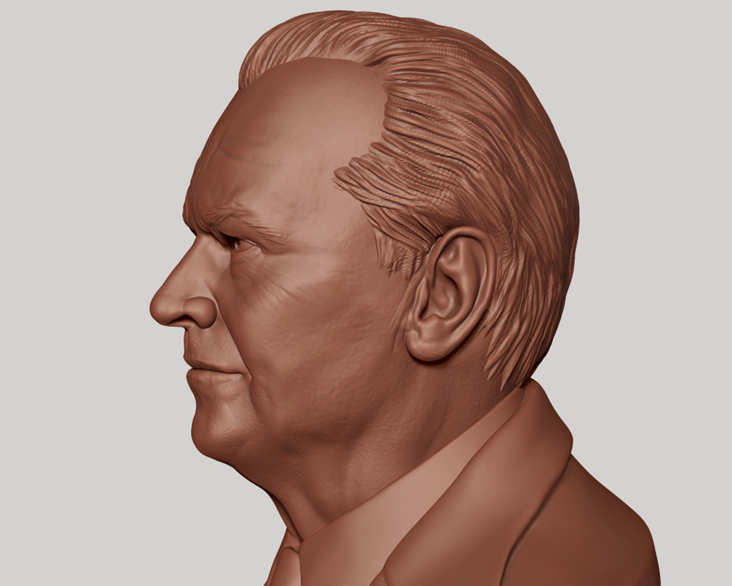 Jack Nicholson bust sculpture 3D print model_7