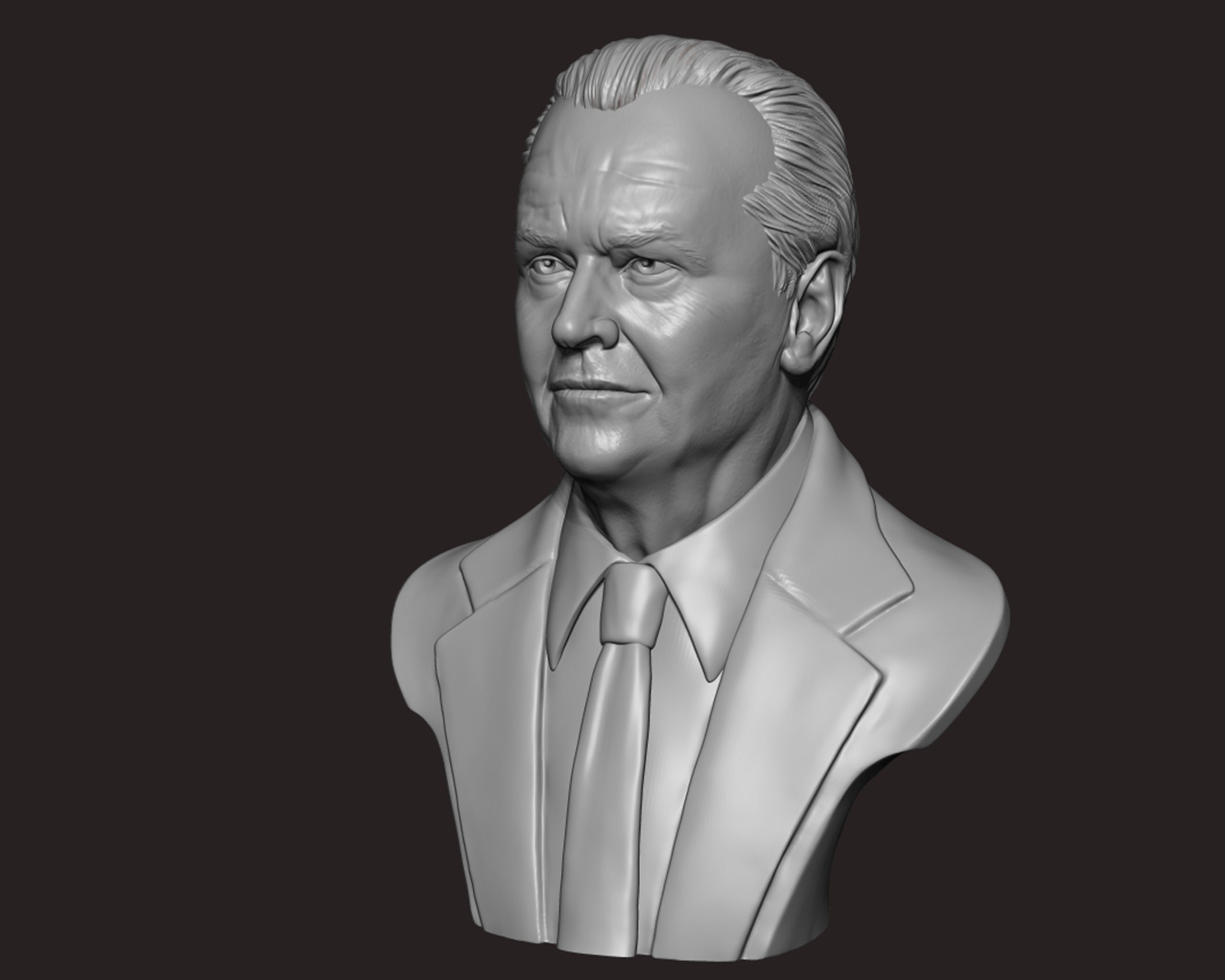 Jack Nicholson bust sculpture 3D print model_14