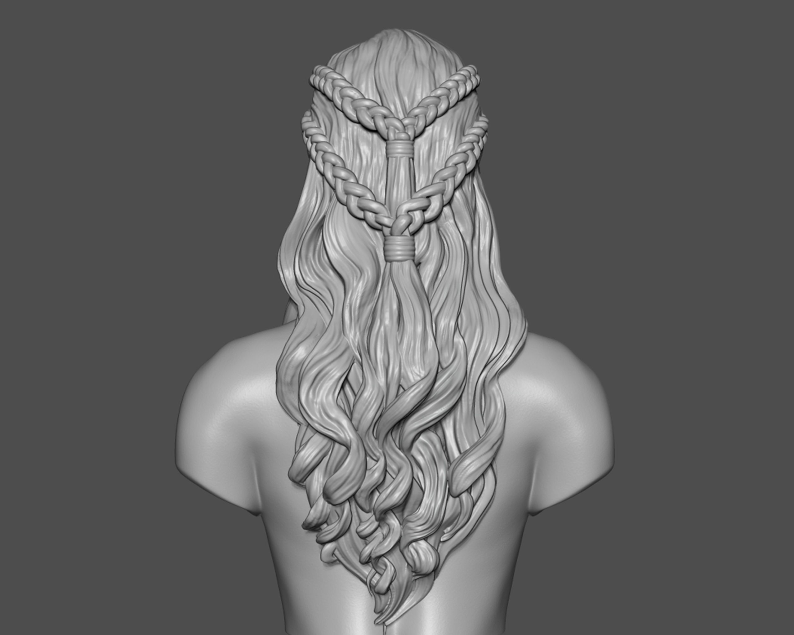 Emilia Clarke portrait Sculpture 3D print model_14