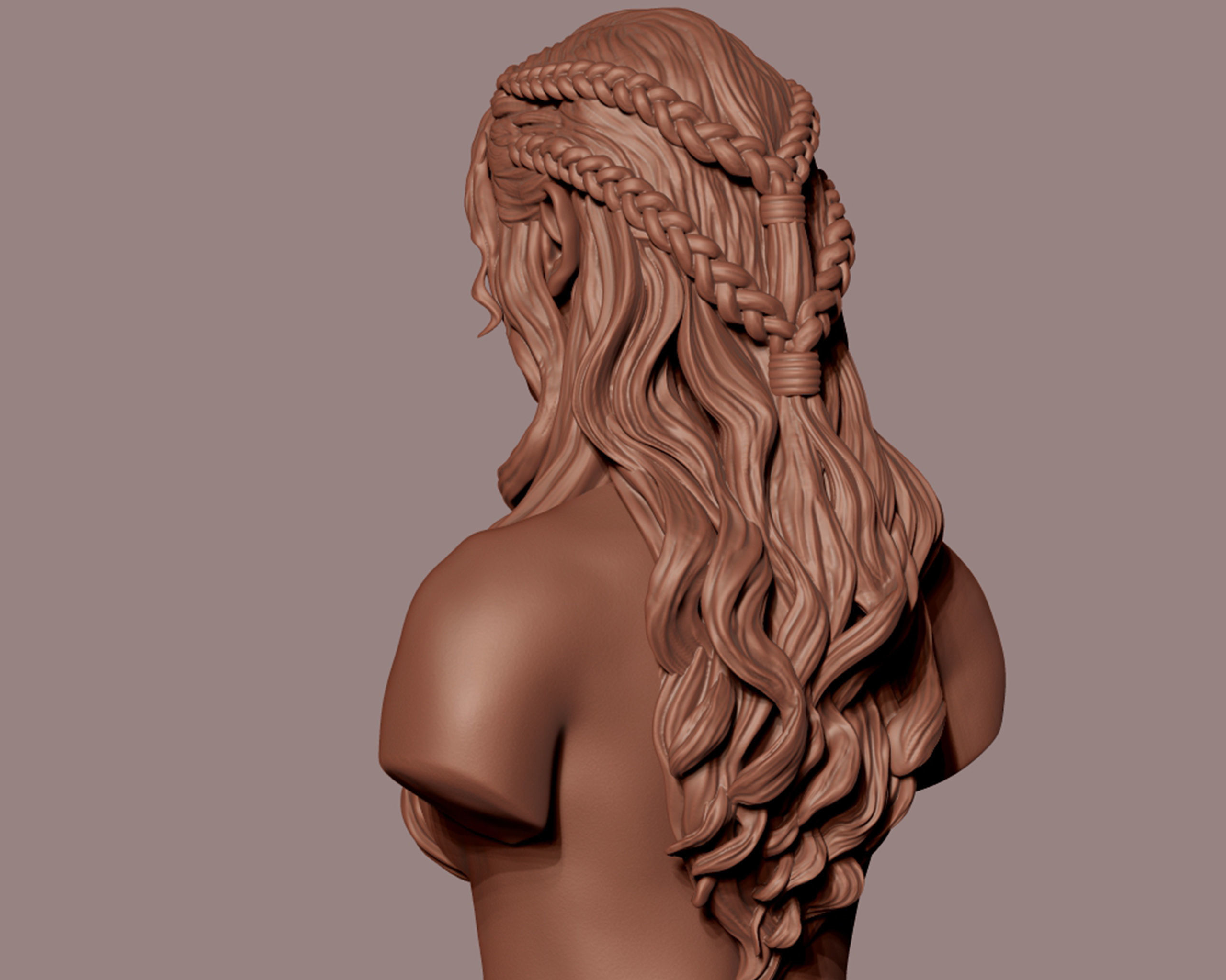 Emilia Clarke portrait Sculpture 3D print model_20