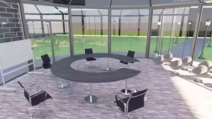 Glass grid for working and education room 