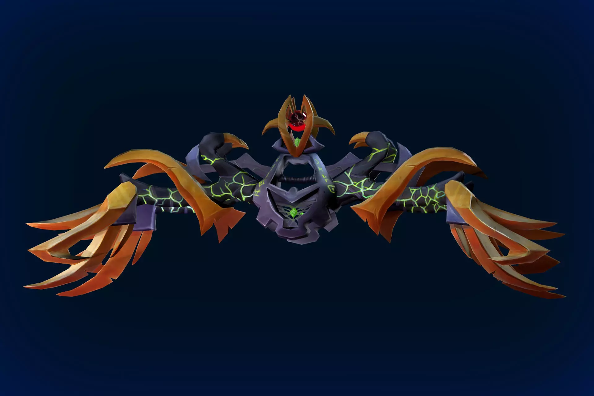 Hand paint - Fantasy Bow Low-poly 3D model