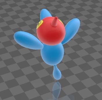 Pokemon Porygon Z 3D Model 70 mm with Base 3D print model_3