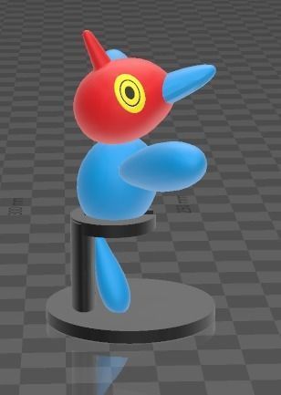 Pokemon Porygon Z 3D Model 70 mm with Base 3D print model_6