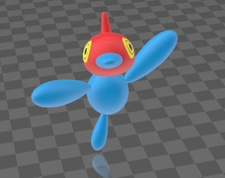 Pokemon Porygon Z 3D Model 70 mm with Base 3D print model_4