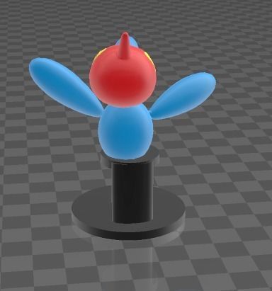Pokemon Porygon Z 3D Model 70 mm with Base 3D print model_8